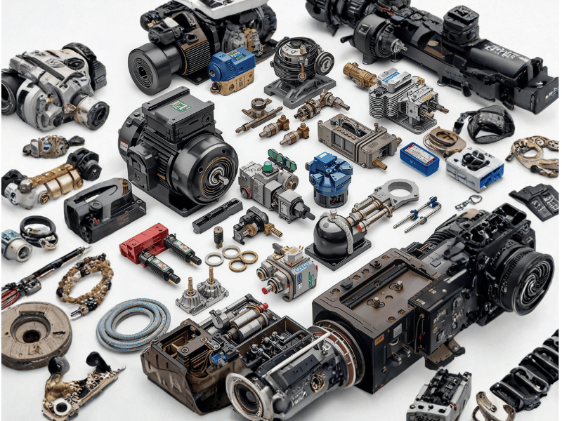 Crane Parts & Hydraulic Motors Main Display